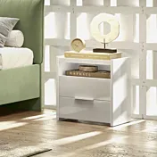 comodini bianco lucido