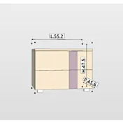 comodino laccato creta