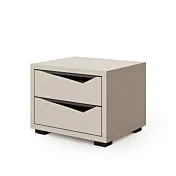 Comodino 2 cassetti, Noce vanguard e Corda, L.54 in offerta