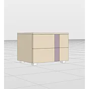 comodino laccato beige