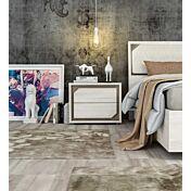 Coppia di comodini moderni, Olmo Bianco, Made in Italy