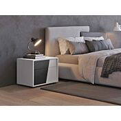 Comodini moderni bicolore, colore laccato opaco Bianco e Nero