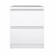 Comodino con due cassetti colore Bianco lucido