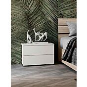 Set Completo con Comò e Comodini, Bianco Nobilitato