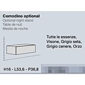 misure comodino sospeso