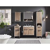 Mobili per bagni industry in finitura Cemento e Rovere invecchiato