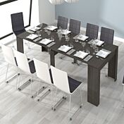 Tavolo consolle allungabile, finitura grigio