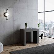 Consolle salvaspazio allungabile, finitura Antracite spatolato, Made in Italy