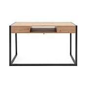 Scrivania industry, 2 cassetti e vano a giorno, finitura Rovere Nodato e struttura in Antracite