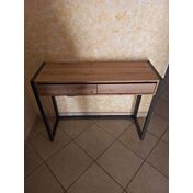 Economico e moderno Mobile da ingresso in finitura Antracite e Rovere Nodato