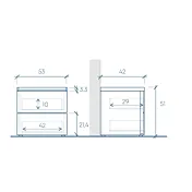 coppia comodini a presa laterale