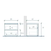 comodini con vassoio