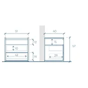comodini in promozione bianchi
