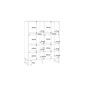 credenza push pull bianca