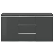 Madia moderna Antracite con maniglie a gola, 2 ante 3 cassetti