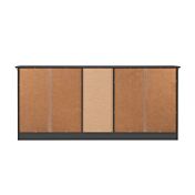 Madia, credenza con 4 ante e 4 cassetti finitura Grigio antracite