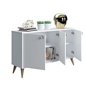 Madia bianca Ankara, 3 ante e piedini a cono