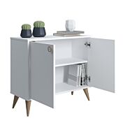 Madia Ankara bianca, 2 ante e piedini a cono