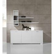 Madia contenitore a 3 ante Bianco frassinato, Made in Italy