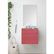 Mobile da ingresso con specchio, colore rosso essenza