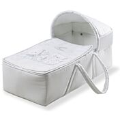 Lettino neonati Paddington con decorazione e ruote, finitura Bianco