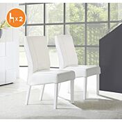 2 Sedie in ecopelle Bianca