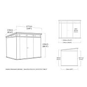 Casetta da esterno Fiorella con porta a due ante