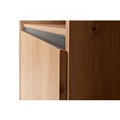 Credenza Madia industry 2 ante 2 cassetti, Rovere Nodato e struttura in Antracite