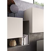 Parete attrezzata moderna Michigan in finitura Cachemire e Grigio londra