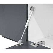 Spaziosa Credenza finitura Antracite e Oak, 6 ante e 1 ribalta