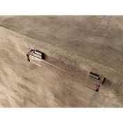 Letto finitura Cemento, composto da due letti singoli a castello a scomparsa