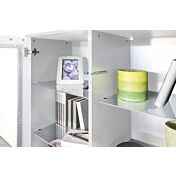 Vetrina di design bianca laccata lucida