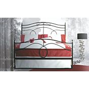 Letto matrimoniale Bellatrix  in ferro battuto in finitura Nero satinato