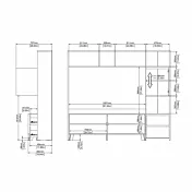 misure della parete attrezzata