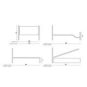 disegni tecnici letto in ferro e contenitore