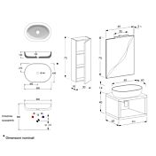 Mobiletto da bagno moderno, Niagara 4