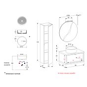 Mobile sospeso da bagno bicolor, Niagara 5 Bis
