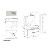 Mobili da bagno con lavabo integrato, Havasu 8 Bis