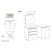 Coprilavatrice con 2 ante Rovere, Havasu 10