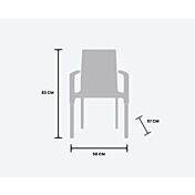 Sedia da giardino, PP rinforzato con fibre di vetro, finitura Petrolio