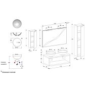 Mobile da bagno sospeso per doppio lavello Niagara 2