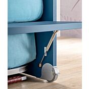 Divano letto Fillet Moretti Compact con secondo letto estraibile, Blu navy