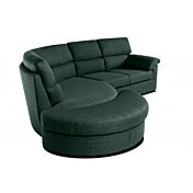 Divano moderno Lhotse, laterale 2 posti maxi con angolo