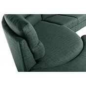 Divano moderno Lhotse, laterale 2 posti maxi con angolo