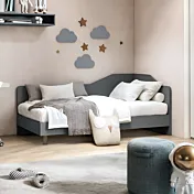 divano letto angolare blu