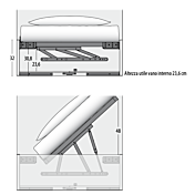 Divano letto Air Moretti Compact con contenitore, finitura Lampone e Lilla