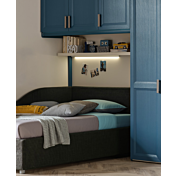 Divano letto Bravo Wave Moretti Compact, 1 piazza e mezza, Asfalto