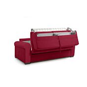 Divano letto Oliver moderno sfoderabile, finitura Melograno