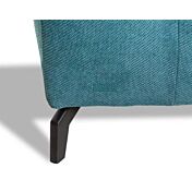 Divano Makalu, 3 posti, colore verde smeraldo e grigio, made in Italy