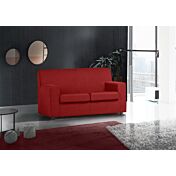 Divano moderno rosso a 2 posti, tessuto sfoderabile